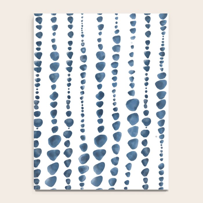 Shibori Minimalist Rain - Indigo Blue Tie Dye Scandi Style Notebook Gallery Image 4