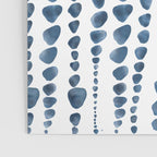 Shibori Minimalist Rain - Indigo Blue Tie Dye Scandi Style Poster Gallery Image 3