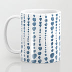 Shibori Minimalist Rain - Indigo Blue Tie Dye Scandi Style Coffee Mug Gallery Image 3