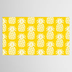 Mid Century Modern Pineapple Pattern Yellow Tablecloth Gallery Image 2