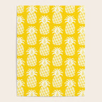 Mid Century Modern Pineapple Pattern Yellow Poster Gallery Image 4