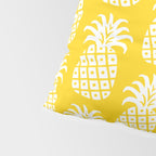 Mid Century Modern Pineapple Pattern Yellow Pillow Sham Gallery Image 4