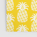 Mid Century Modern Pineapple Pattern Yellow Poster Gallery Image 3