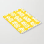 Mid Century Modern Pineapple Pattern Yellow Notebook Gallery Image 2