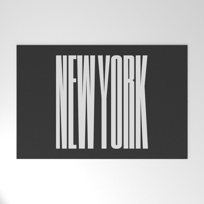 New York: B&W Typography Edition Welcome Mat Gallery Image 1