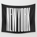 New York: B&W Typography Edition Wall Tapestry Gallery Image 4
