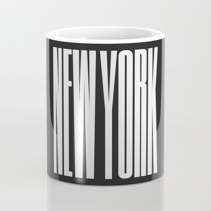 New York: B&W Typography Edition Coffee Mug Gallery Image 4