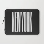New York: B&W Typography Edition Laptop Sleeve Gallery Image 1