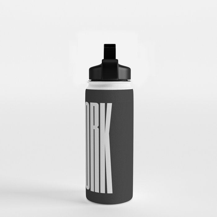 New York: B&W Typography Edition Water Bottle Gallery Image 2