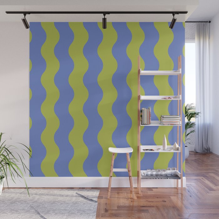 Striped Waves Retro Surf Wall Mural Gallery Image 1