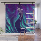 Star eater in northern lights Wall Mural Gallery Image 1