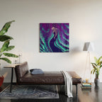 Star eater in northern lights Wood Wall Art Gallery Image 2