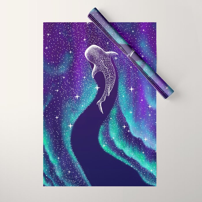 Star eater in northern lights Wrapping Paper Gallery Image 1