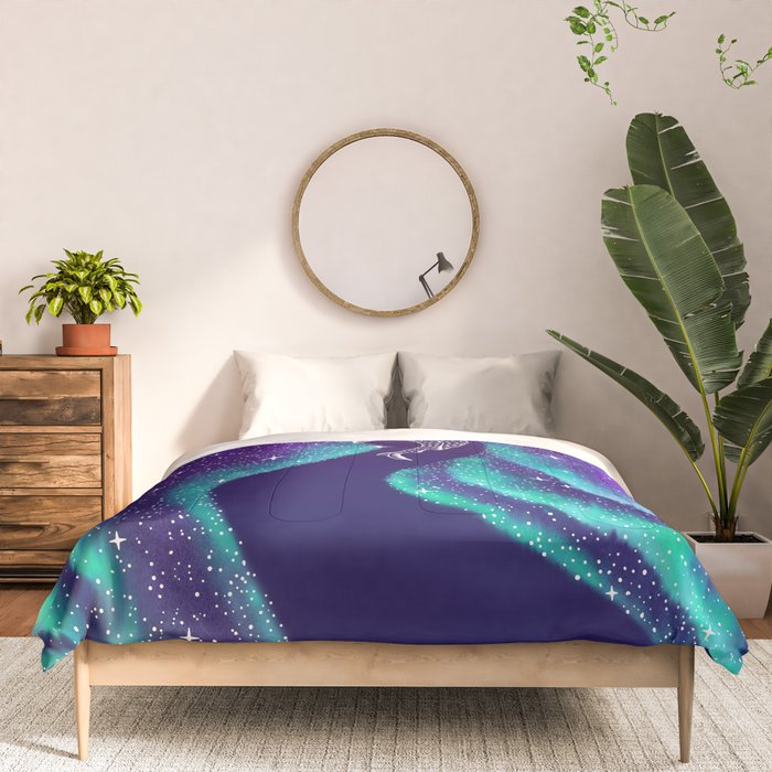 Star eater in northern lights Comforter Gallery Image 3
