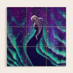 Star eater in northern lights Wood Wall Art Gallery Image 1