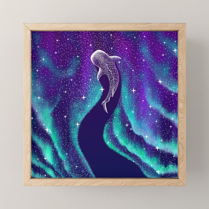 Star eater in northern lights Mini Art Print Gallery Image 1