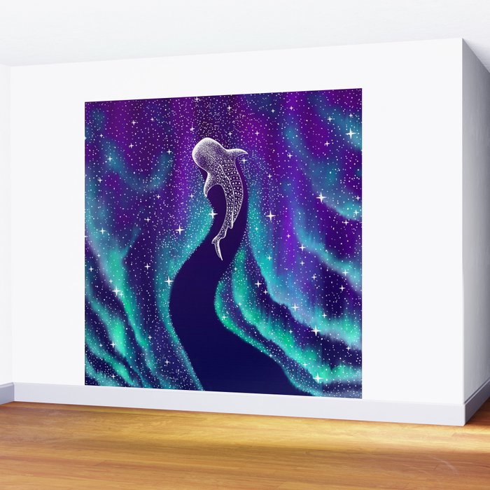 Star eater in northern lights Wall Mural Gallery Image 2
