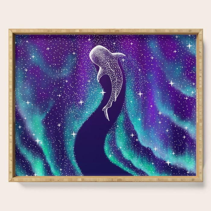 Star eater in northern lights Serving Tray Gallery Image 1