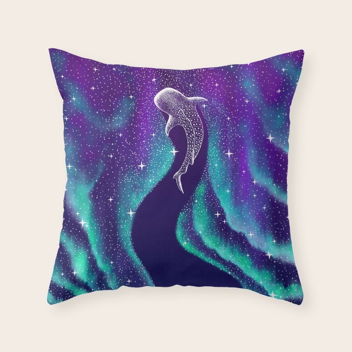 Star eater in northern lights Throw Pillow Gallery Image 6