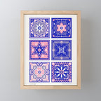 Talavera Mexican Tile - Pink & Periwinkle Palette Mini Art Print Gallery Image 1