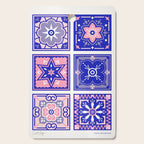 Talavera Mexican Tile - Pink & Periwinkle Palette Cutting Board Gallery Image 1