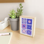 Talavera Mexican Tile - Pink & Periwinkle Palette Mini Art Print Gallery Image 2