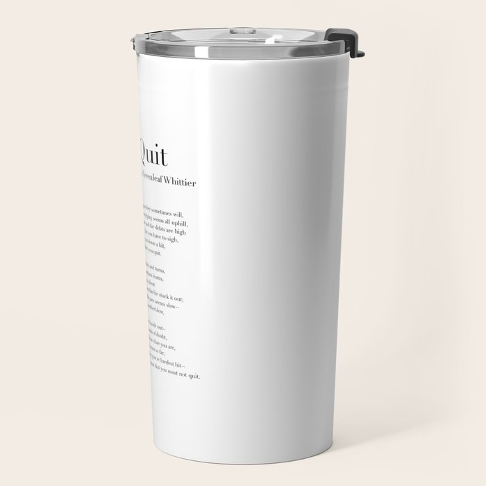 Donât Quit by John Greenleaf Whittier Travel Mug Gallery Image 2