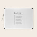 Donât Quit by John Greenleaf Whittier Laptop Sleeve Gallery Image 1