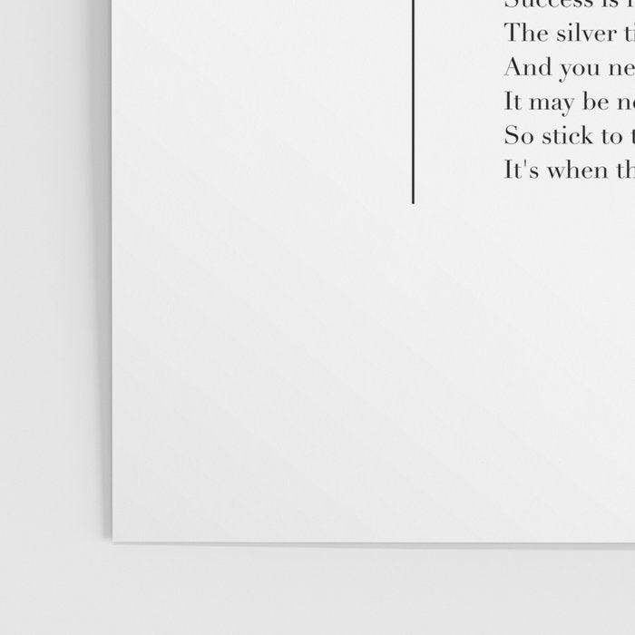 Donât Quit by John Greenleaf Whittier Poster Gallery Image 3