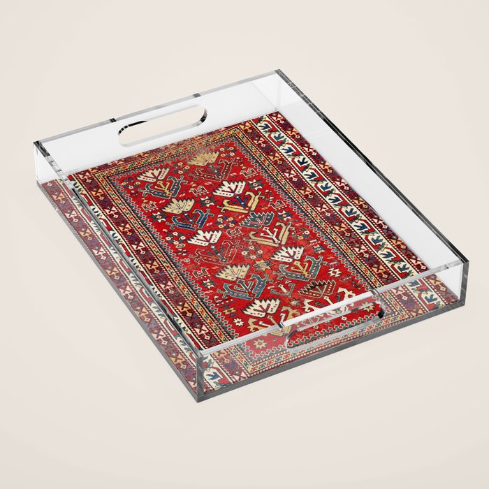 Genje Central Caucasus Rug Print Acrylic Tray Gallery Image 1