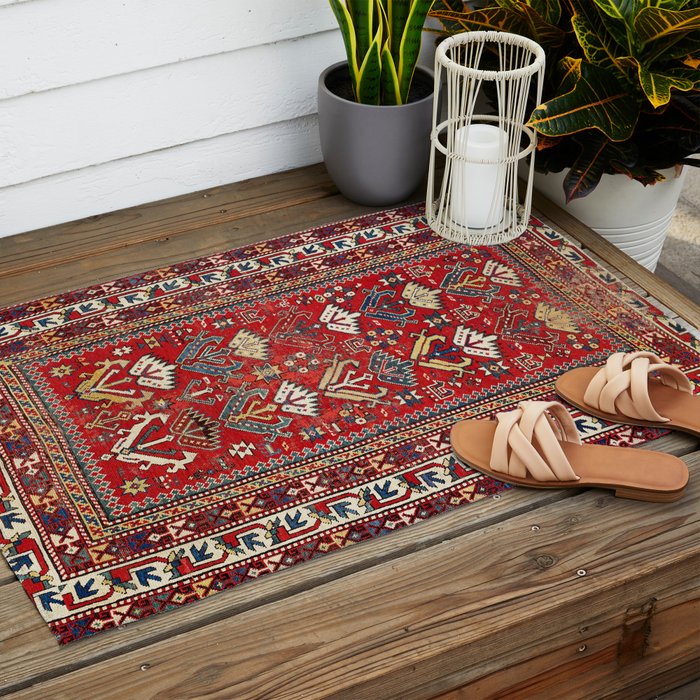 Genje Central Caucasus Rug Print Outdoor Rug Gallery Image 2