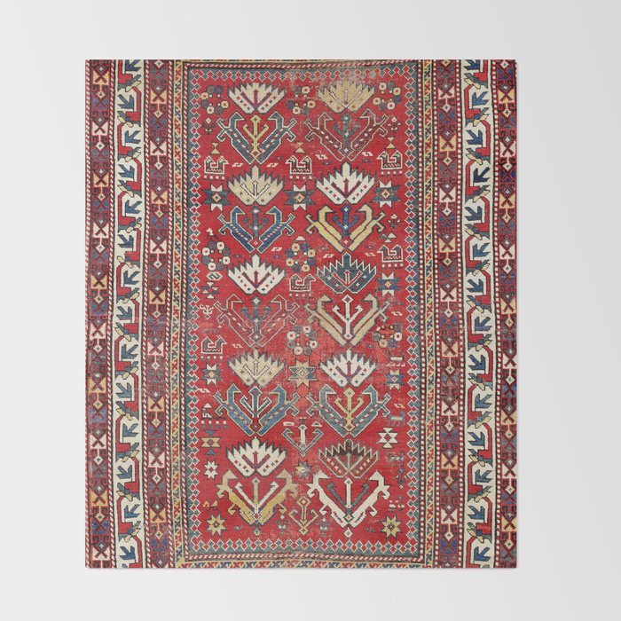 Genje Central Caucasus Rug Print Throw Blanket Gallery Image 2