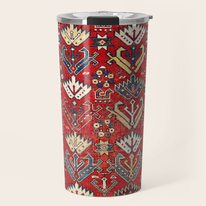 Genje Central Caucasus Rug Print Travel Mug Gallery Image 1