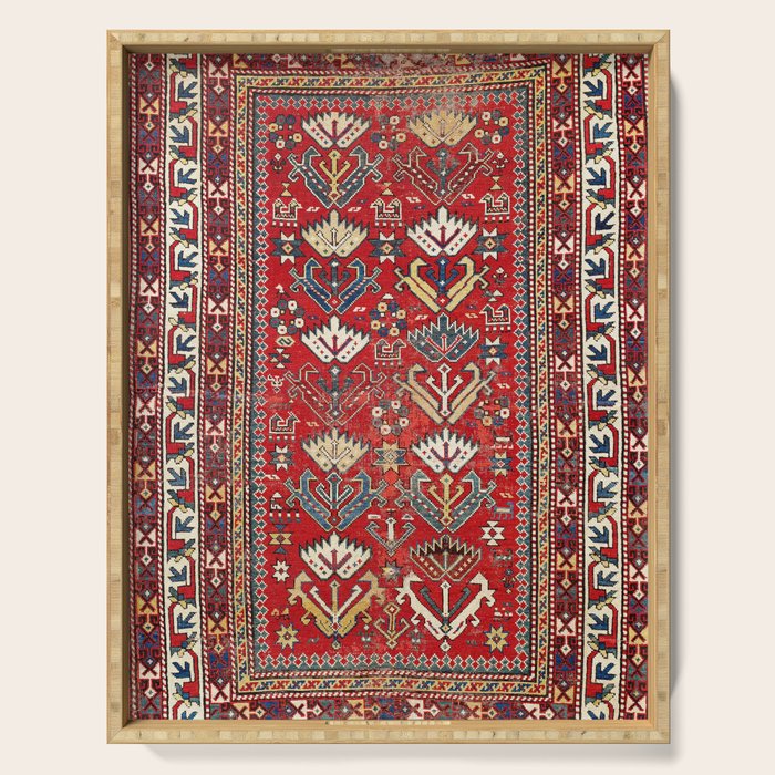 Genje Central Caucasus Rug Print Serving Tray Gallery Image 1