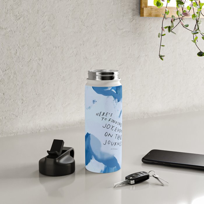 "Here's To Finding Joy, Every Day On The Journey" Water Bottle Gallery Image 4