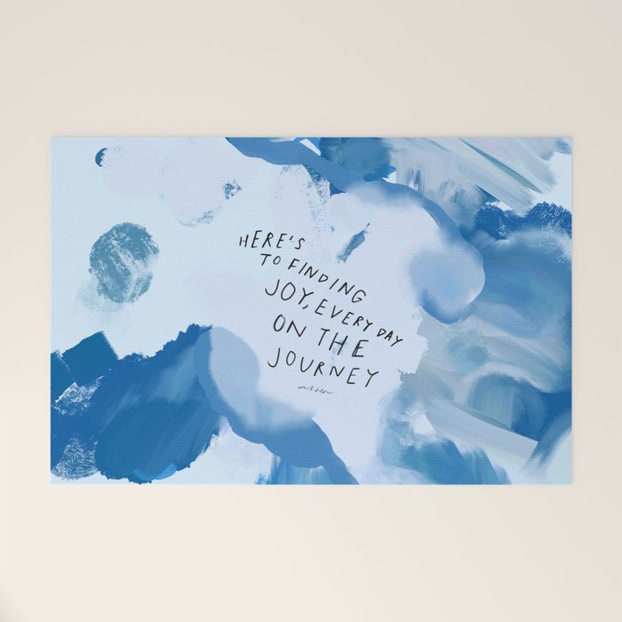 "Here's To Finding Joy, Every Day On The Journey" Welcome Mat Gallery Image 1