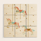 Carousel Horses Wood Wall Art Gallery Image 1