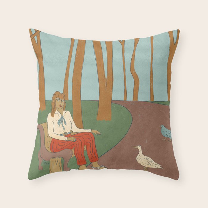 Lunch Break Throw Pillow Gallery Image 1