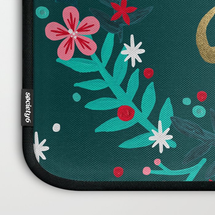 Joy Wreath - Teal Laptop Sleeve Gallery Image 3