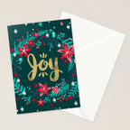 Joy Wreath - Teal Stationery Card Gallery Image 2