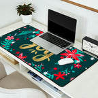 Joy Wreath - Teal Desk Mat Gallery Image 2