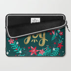 Joy Wreath - Teal Laptop Sleeve Gallery Image 2