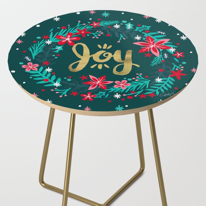Joy Wreath - Teal Side Table Gallery Image 2