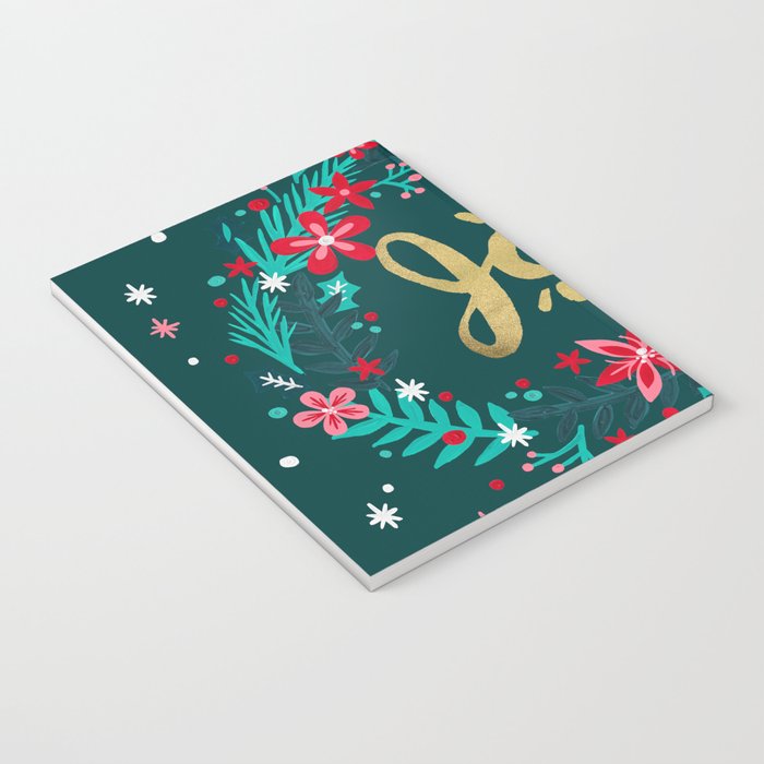 Joy Wreath - Teal Notebook Gallery Image 3