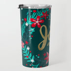 Joy Wreath - Teal Travel Mug Gallery Image 3