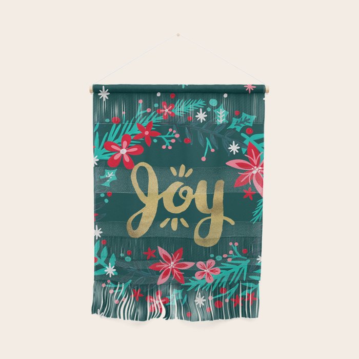 Joy Wreath - Teal Wall Hanging Gallery Image 1