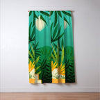 Exotic Garden Nightscape Tropics Window Curtain Gallery Image 3