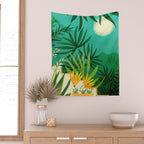 Exotic Garden Nightscape Tropics Wall Tapestry Gallery Image 2