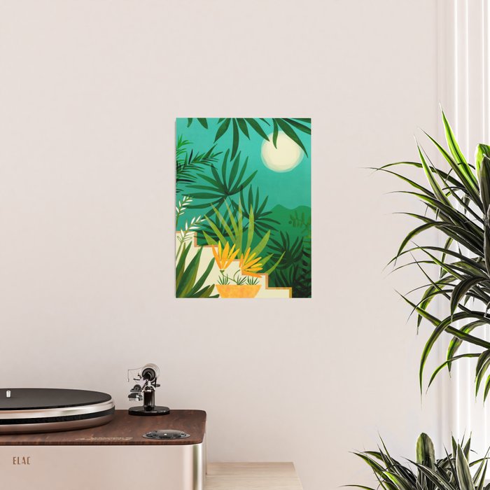 Exotic Garden Nightscape Tropics Poster Gallery Image 2