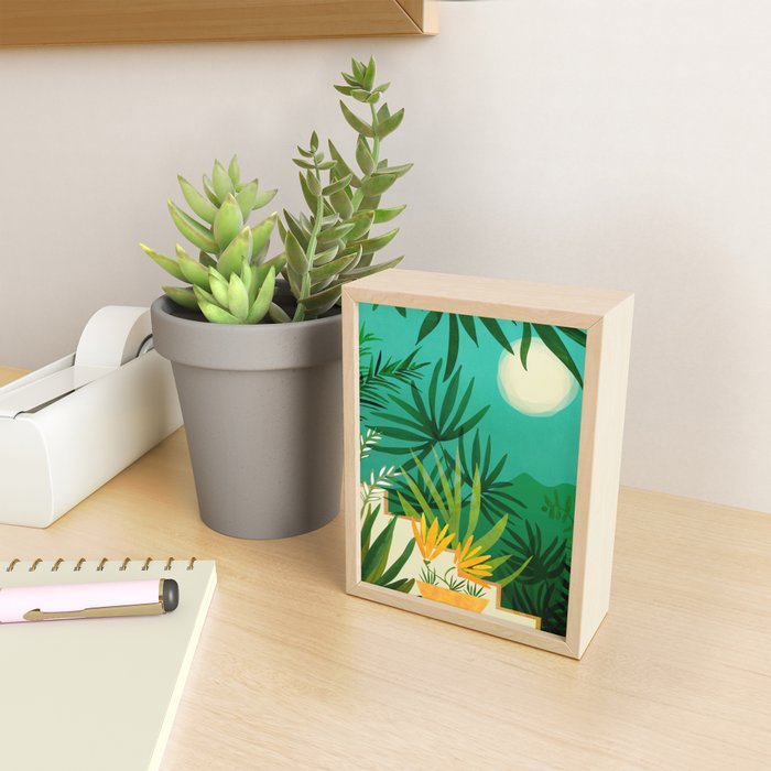 Exotic Garden Nightscape Tropics Mini Art Print Gallery Image 2